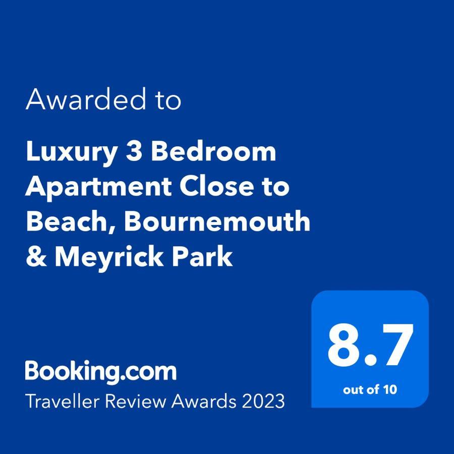 Apartment Luxury 3 Bedroom Close To Beach, & Meyrick Park Bournemouth