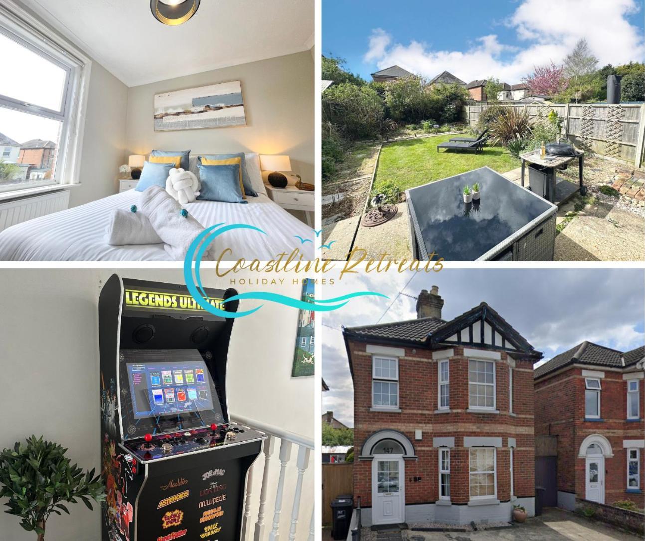 The Capstone Retreat - Beautiful Detached Family By Coastline Retreats, Arcade Machine, Parking, Bbq Bournemouth