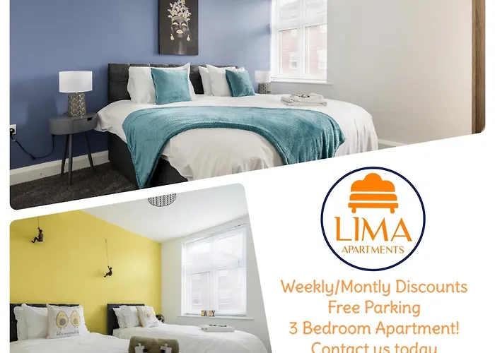 Lima Apartments Ltd-4 Beds-Large Property -Long Stay Deal-Business-Parking