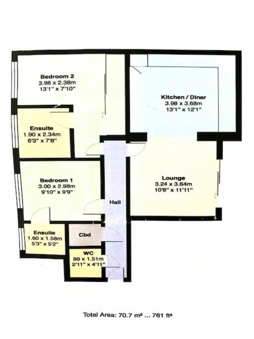 Stunning 2 Bed Apartment, Fabulous Sea View & 2 Minutes To Beach With Parking